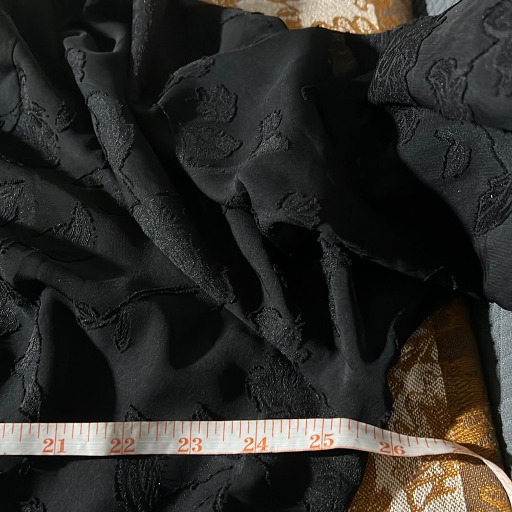 New Peplum Chiffon Clip Floral Blouson Sleeve Top - Picture 8 of 15